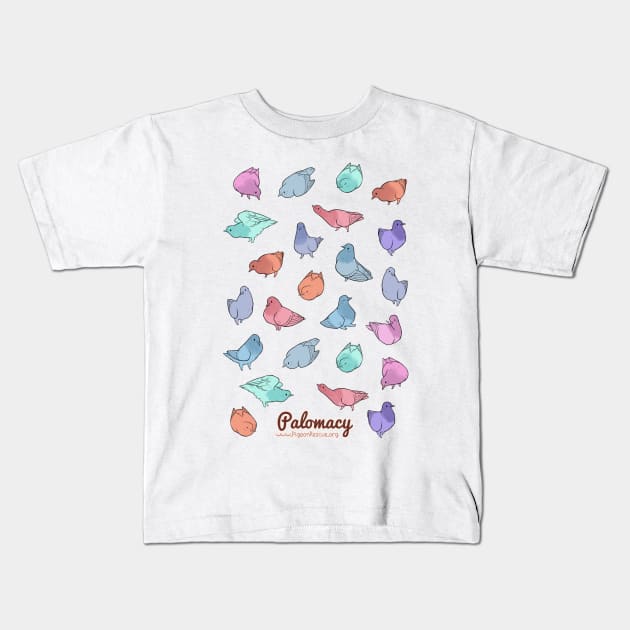 Colorful Pigeons Kids T-Shirt by Palomacy